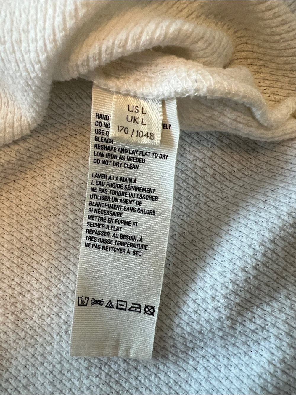 Like New We The Free Cream Crochet-Back Long Sleeve size L - Picture 12 of 12
